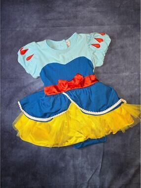 Snow white inspired infant dress